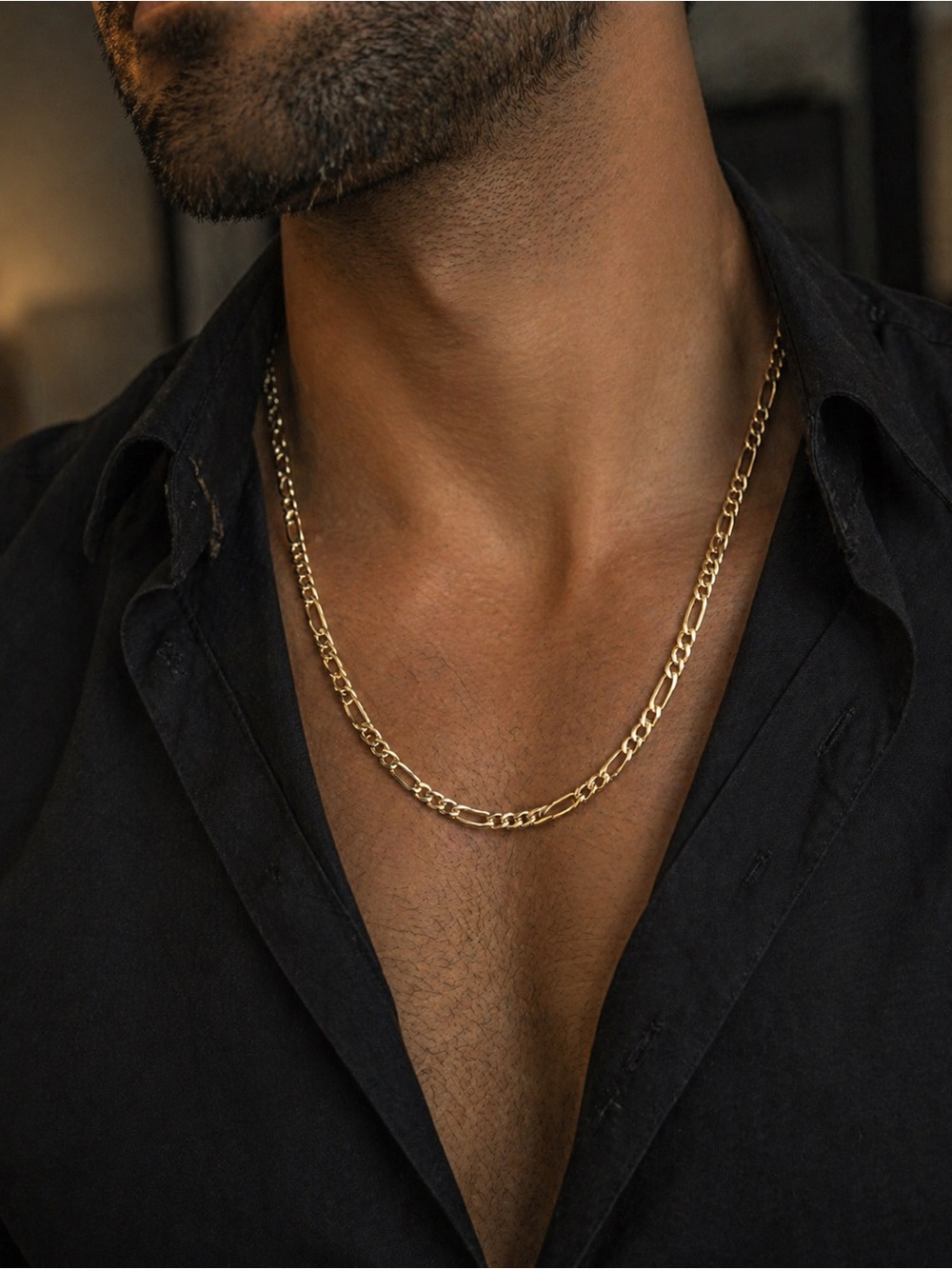 10K Solid Gold Figaro Chain 2.5mm 20”Classic Elegant Necklace Premium Jewelry